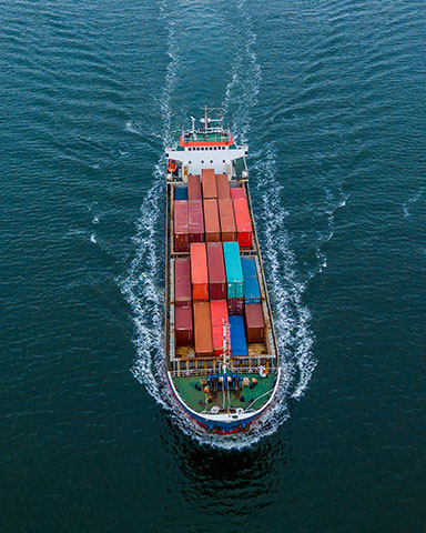 Fachtschiff symbolisiert das Thema Außenwirtschaft