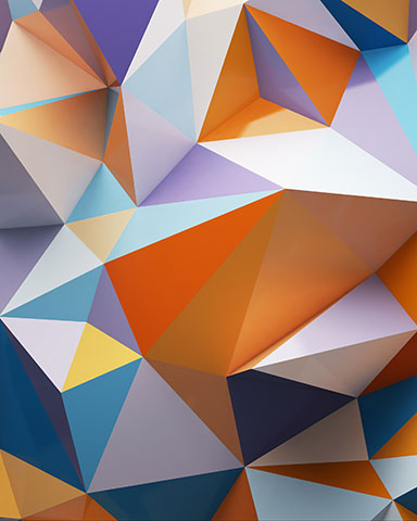 Farbige geometrische Formen symbolisiert Kultur- und Kreativwirtschaft